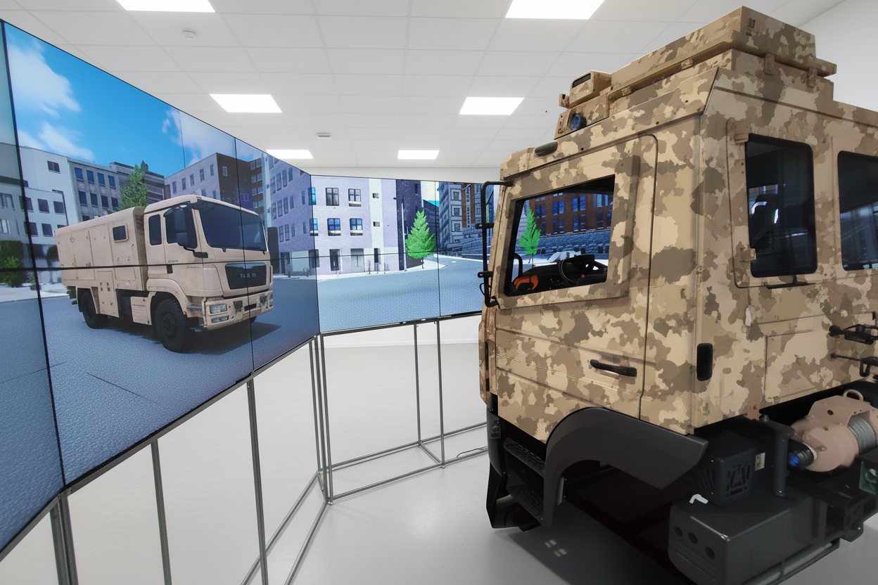 Mobiler Container-Simulator von SIFAT Defense im Feldeinsatz