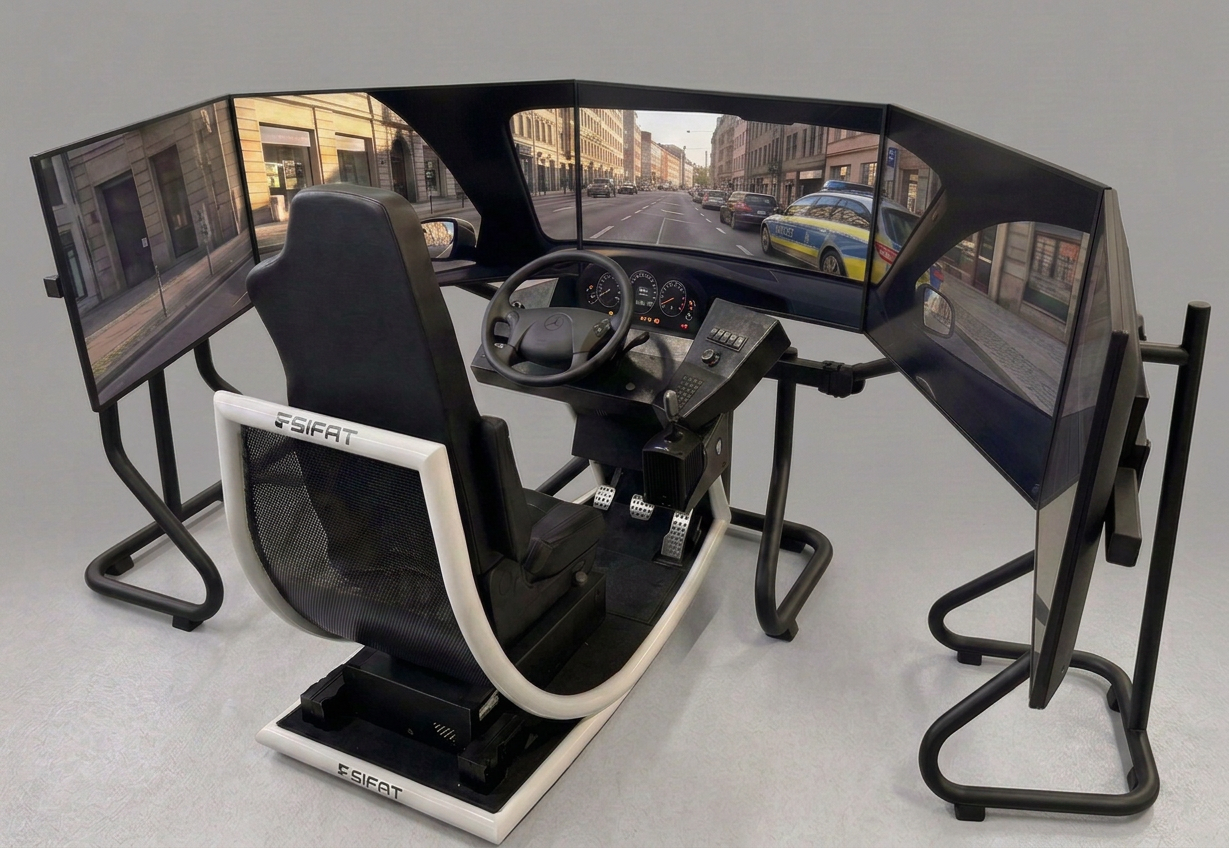 SIFAT Fahrzeugcockpit-Simulator mit Mehrschirm-Sichtsystem