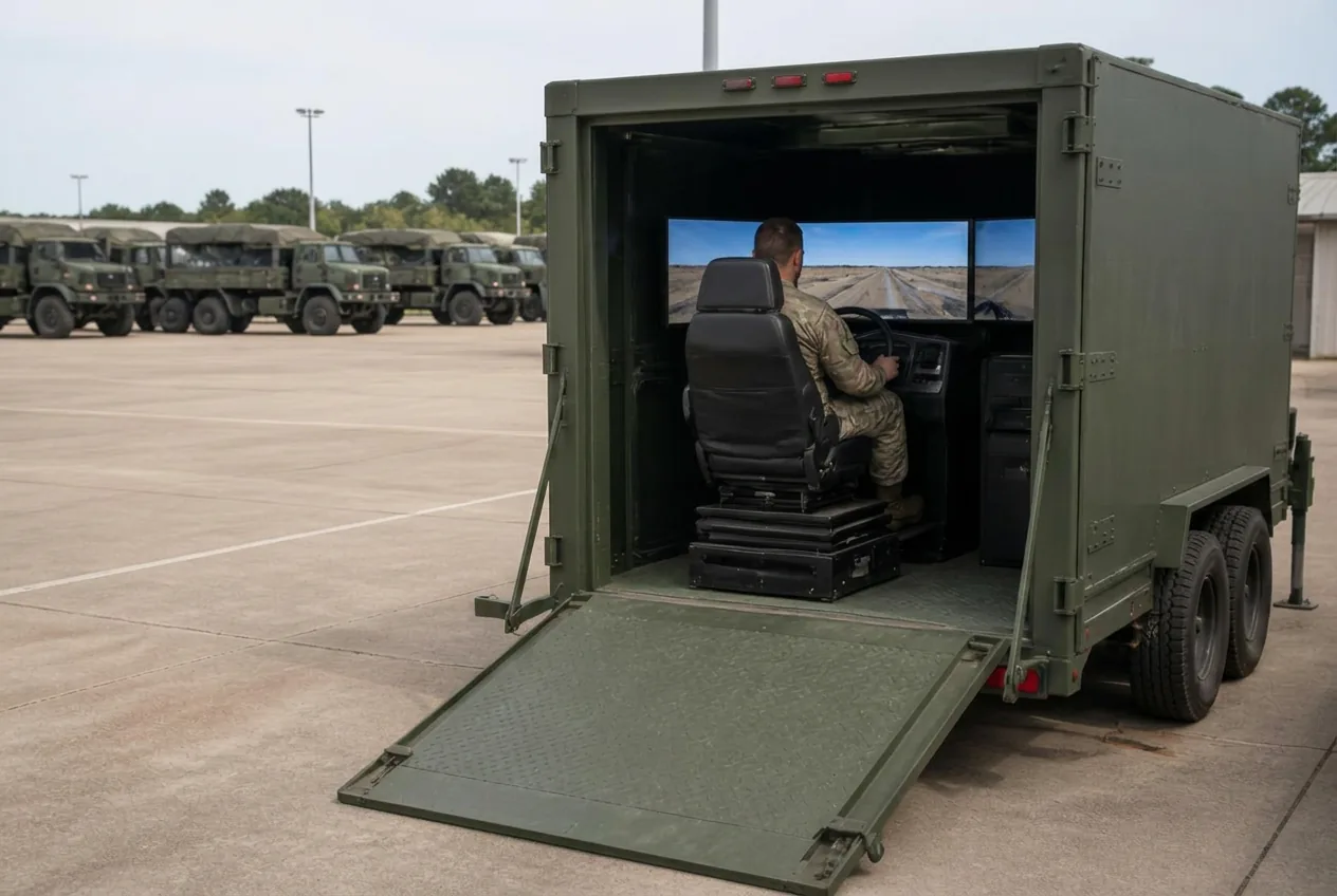 Mobiler Simulator zur Miete am Standort der Truppe