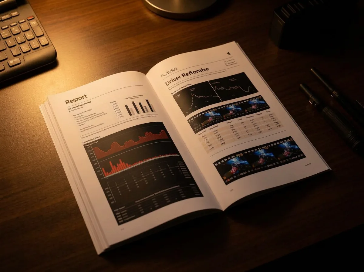 Beispiel-Report der Fahrerakte mit Diagrammen und Ereignis-Filmstreifen